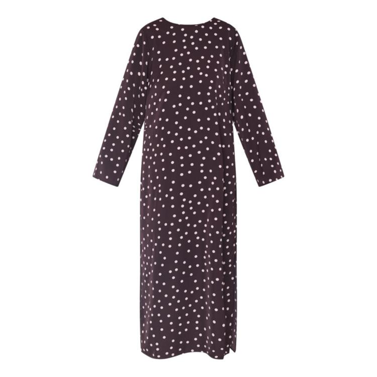 Love1421-1 kjole - Bordeaux/dot