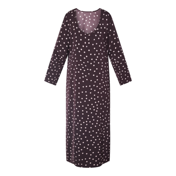 Love1421-1 kjole - Bordeaux/dot