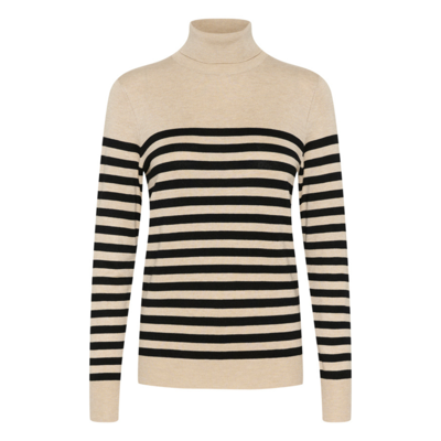 Kalizza rullekrave strik - Feather gray mel./black