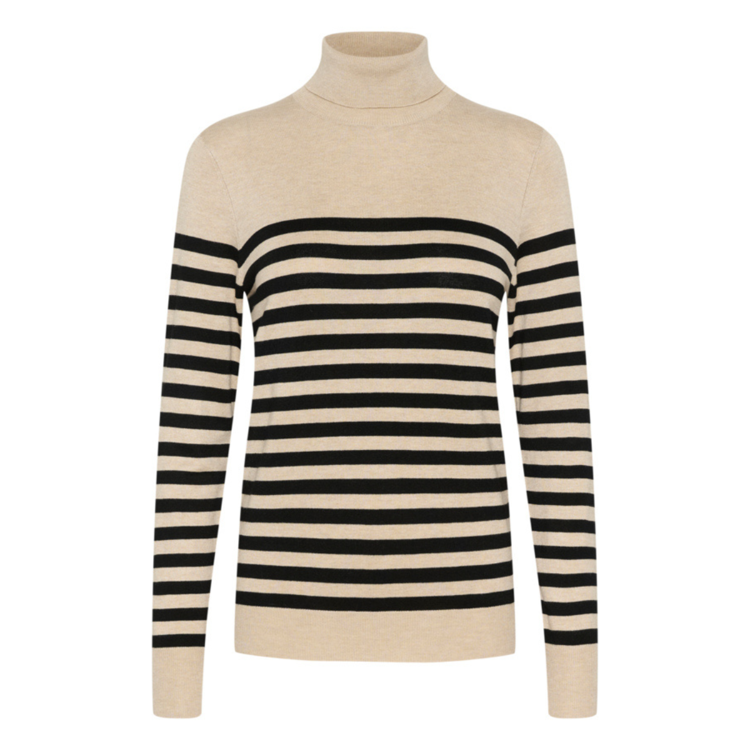 Kalizza rullekrave strik - Feather gray mel./black
