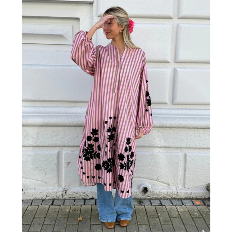 Rikke kjole - Pink stripes