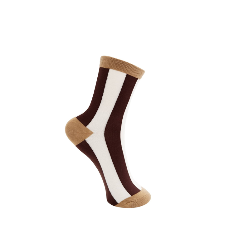 Bcyesenia strømpe - Off white/coffee