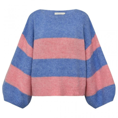 Romago bluse - Sea blue/rose