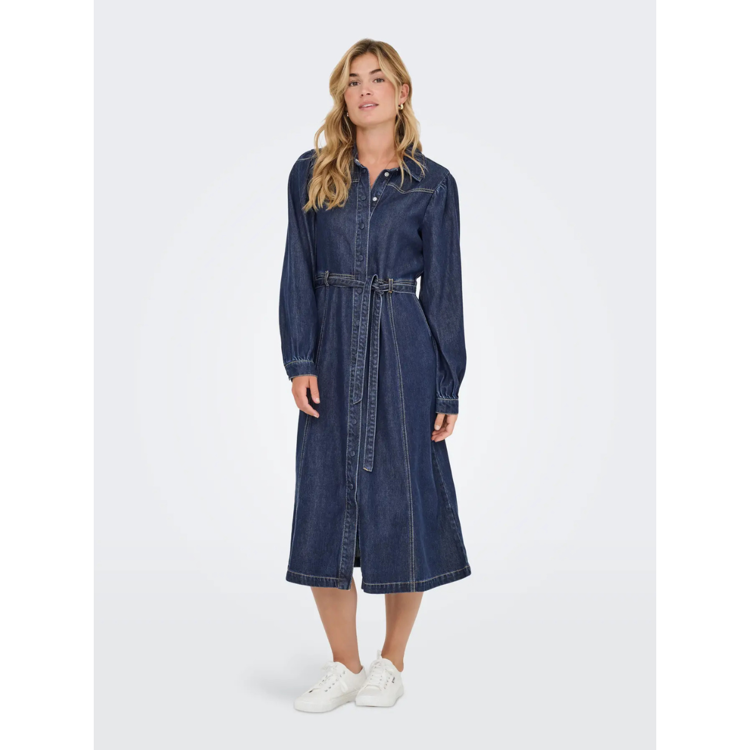 Onljulie denim kjole - Dark blue denim
