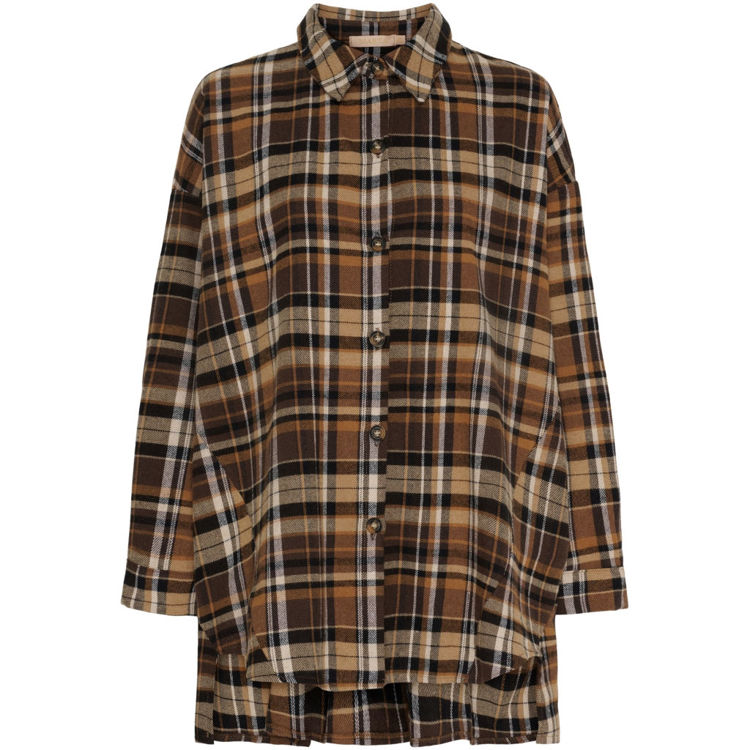 Mdclaureline skjorte - Camel j-tex