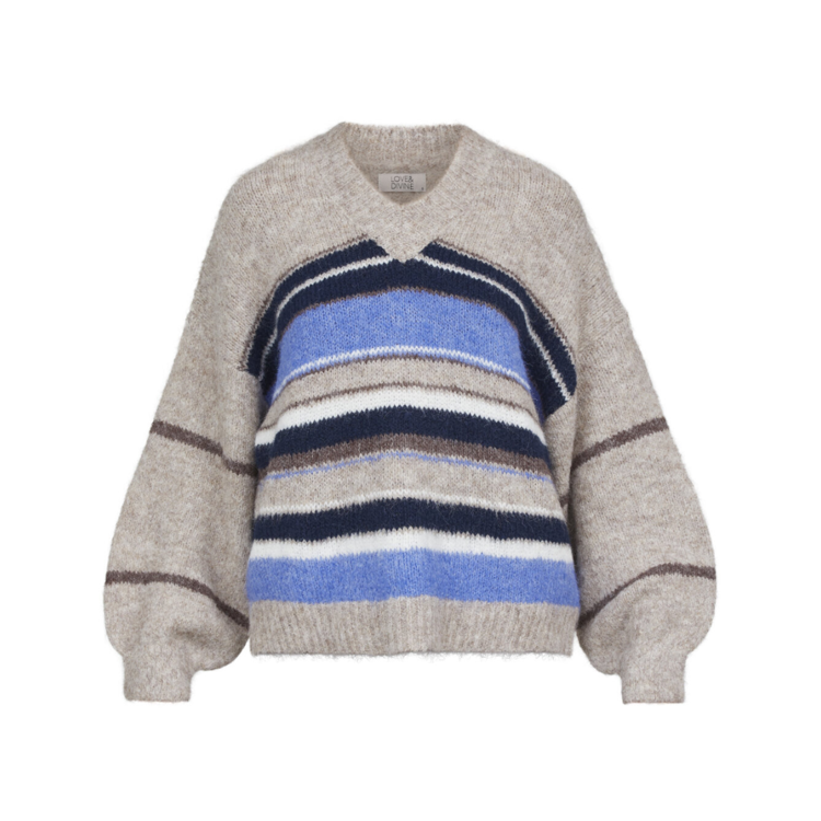 Love1286 strik - Blue/brown