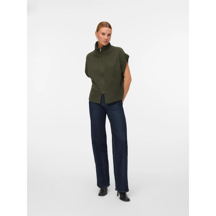 Vmbang strik vest - Grape leaf/melange