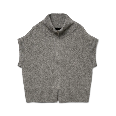 Vmbang strik vest - Medium grey melange