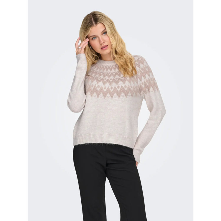 Onlfry strikbluse - Pumice stone/melange