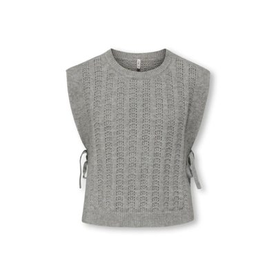Kogkatia strik vest - Medium grey melange