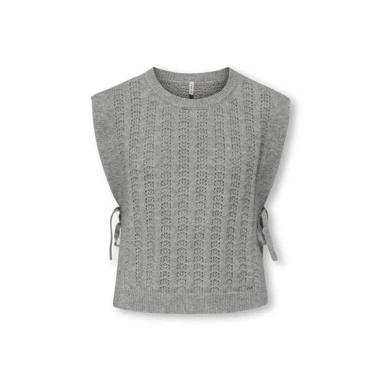 Kogkatia strik vest - Medium grey melange