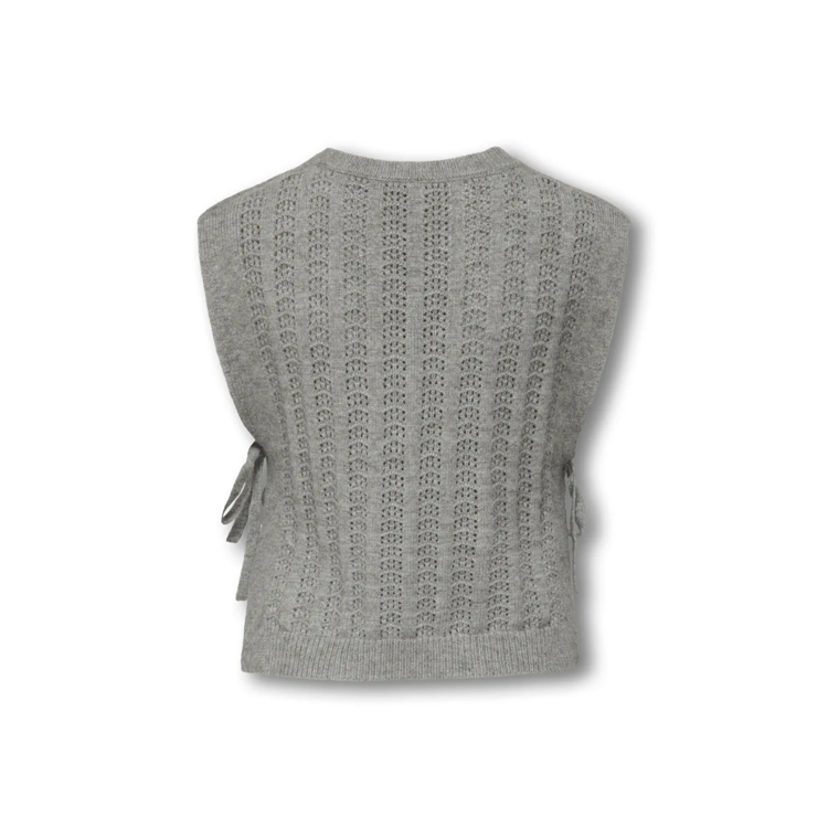 Kogkatia strik vest - Medium grey melange