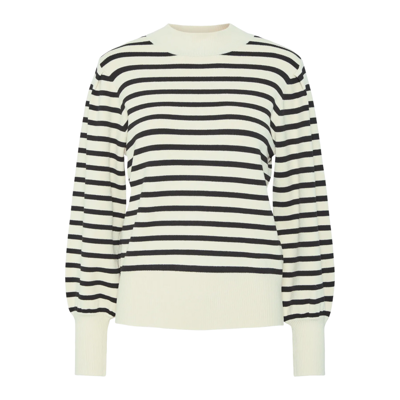 Yasfonny strik - Birch/black stripes