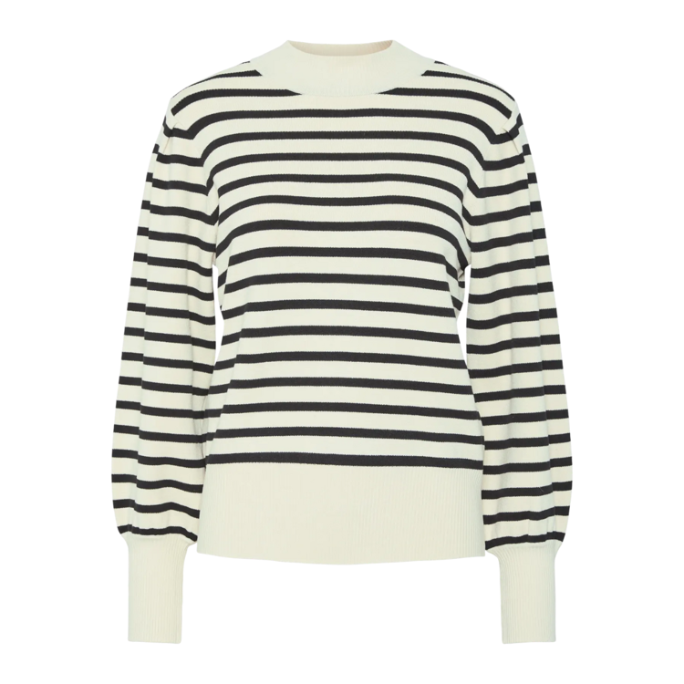 Yasfonny strik - Birch/black stripes