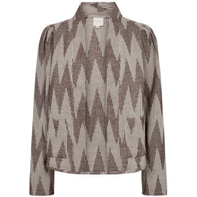 Augustego jakke - Brown jacquard