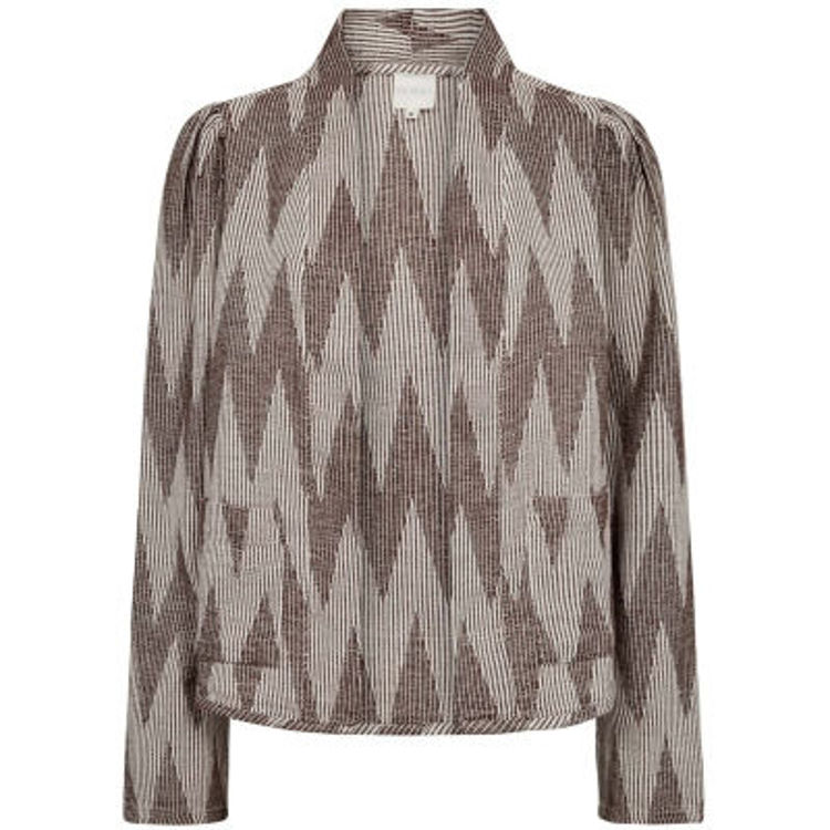 Augustego jakke - Brown jacquard