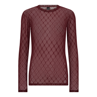 Hype the detail mesh bluse - Bordeaux
