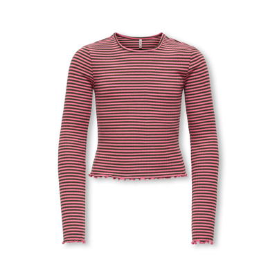 Kogdixi bluse - Pink lemonade/forest night