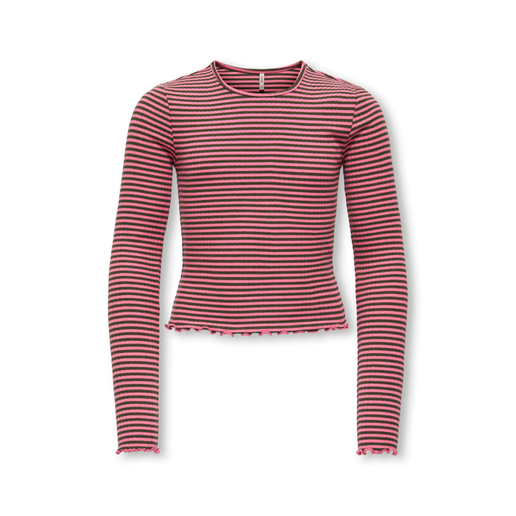 Kogdixi bluse - Pink lemonade/forest night